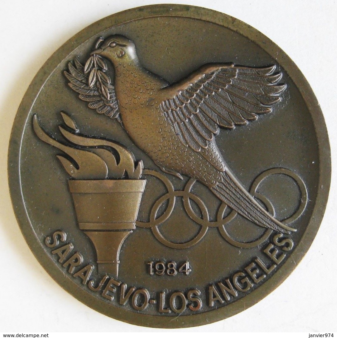 Médaille Jeux Olympiques De 1984, Sarajevo -Los Angeles. - Andere & Zonder Classificatie