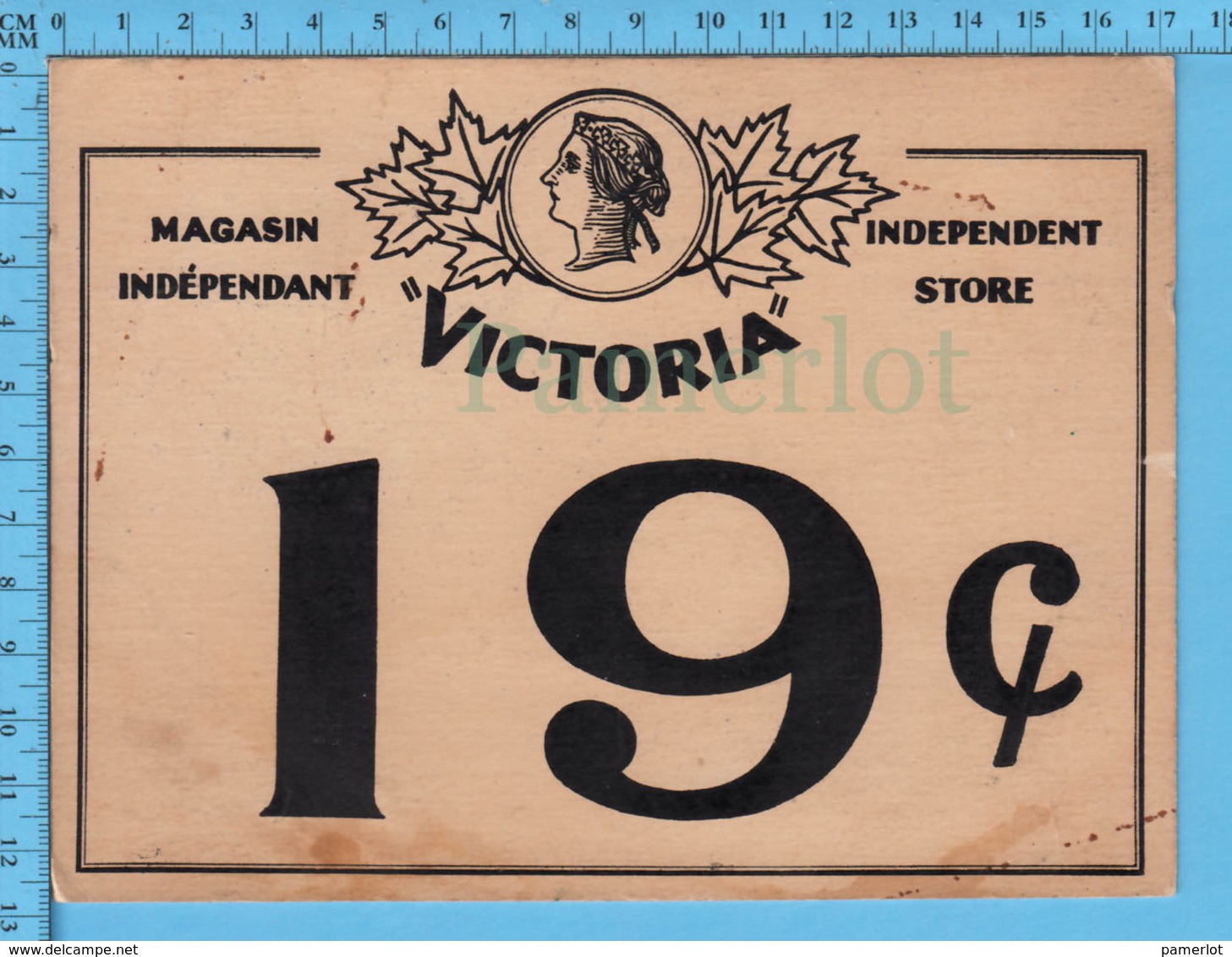 Antique Magasin Général - (recto, Verso ) Etiquette De Carton  De Prix Victorienne  Dans Magasin General Au Canada - Kanada