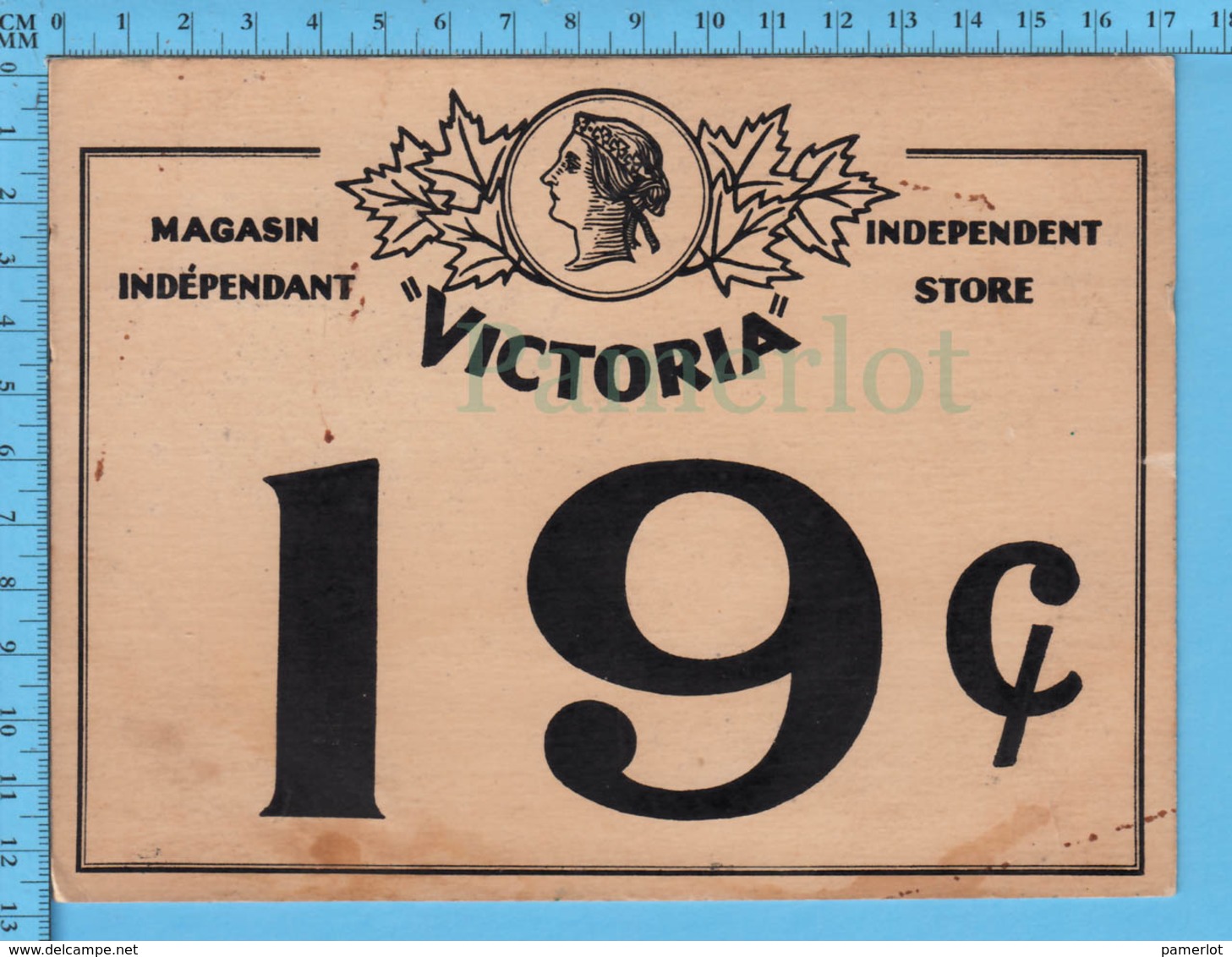 Antique Magasin Général - (recto, Verso ) Etiquette De Carton  De Prix Victorienne  Dans Magasin General Au Canada - Canada