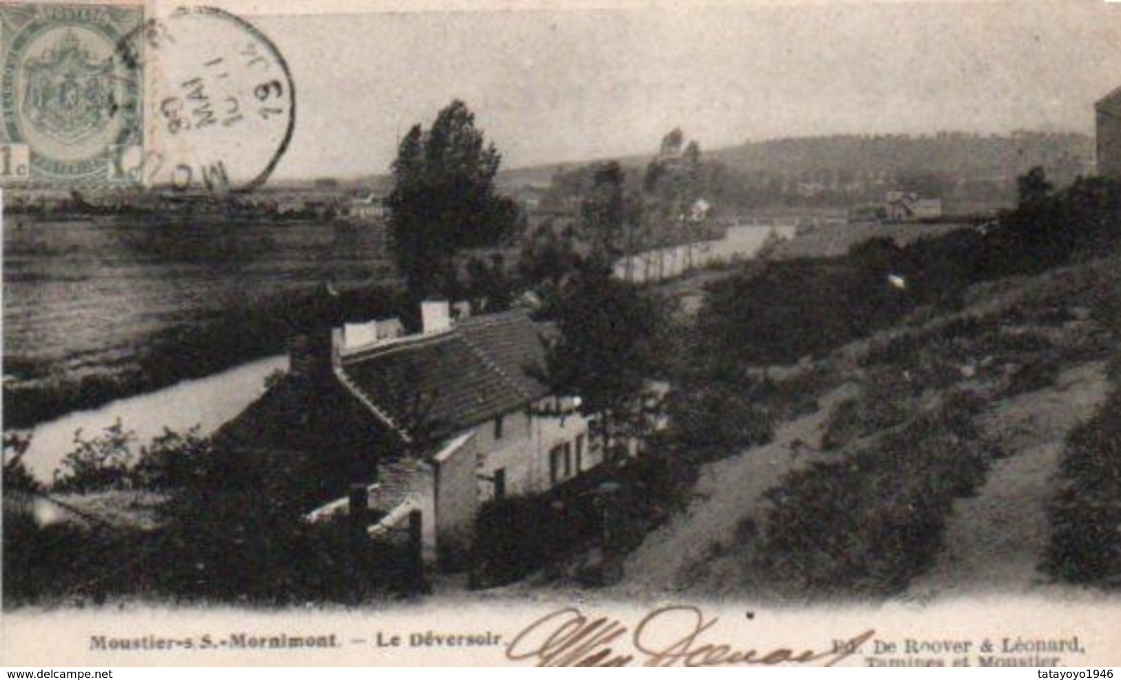 Moustier S/sambre Mornimont   Le Déversoir Circulé En 1904 - Jemeppe-sur-Sambre