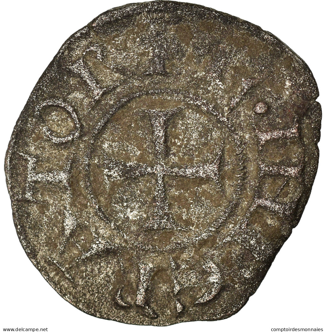 Monnaie, Italie, SICILY, Henri VI & Constance, Denaro, 1191-1197, Messina, TTB - Lehnsgeld