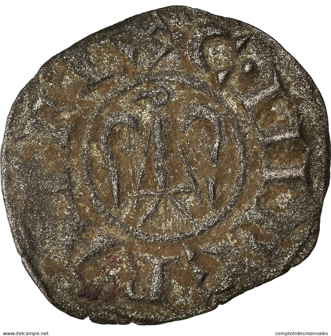 Monnaie, Italie, SICILY, Henri VI & Constance, Denaro, 1191-1197, Messina, TTB - Lehnsgeld