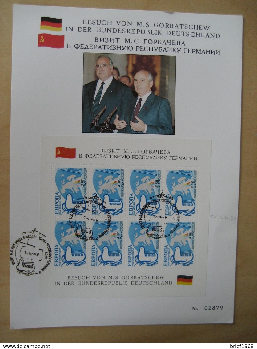 UDSSR Michel 5955 Kleinbogen Gedenkblatt (9594) - Blokken & Velletjes