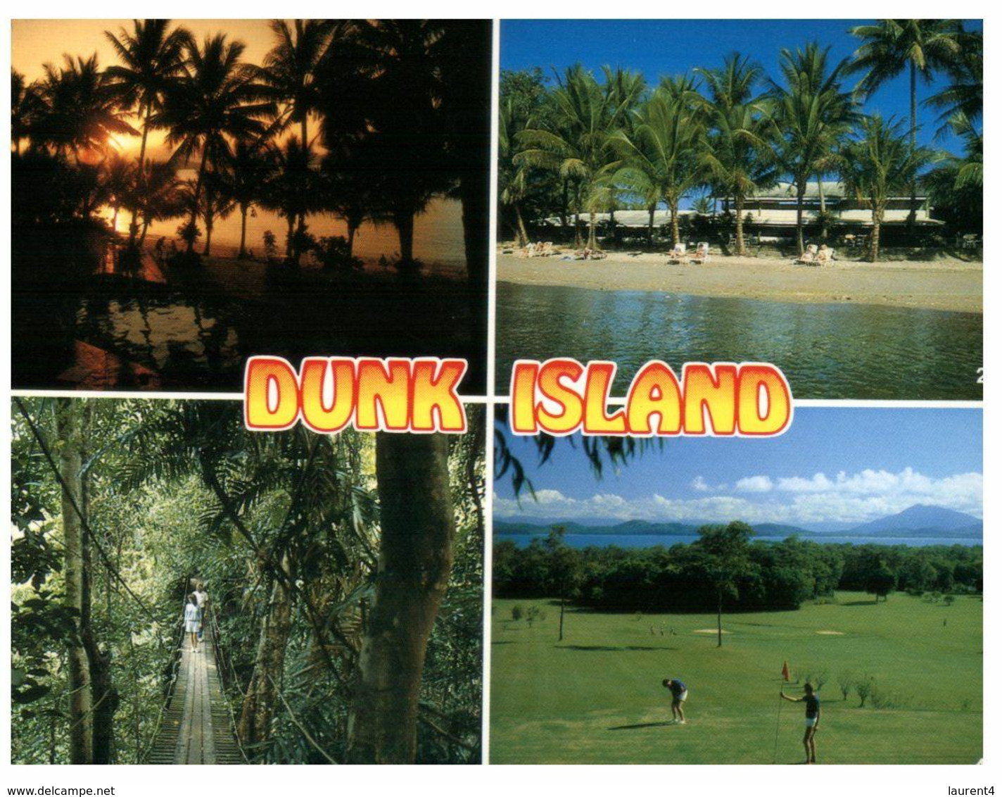 (E 15A) Australia - QLD - Dunk Island (with Golf Course) With Stamp 1988 ?) - Great Barrier Reef