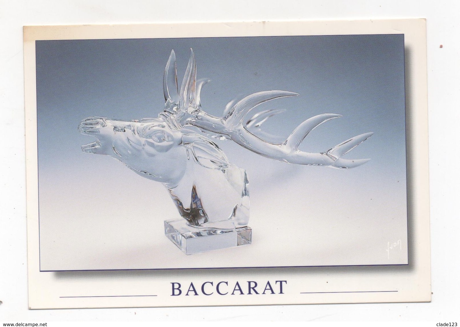 Cpa 54 BACCARAT Tête De Cerf En Cristal Massif - Baccarat