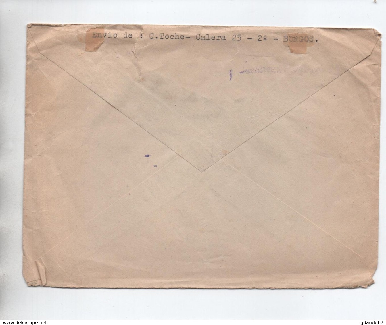 1939 ? - ENVELOPPE Avec CENSURE / CENSURA MILITAR BURGOS - Cartas & Documentos