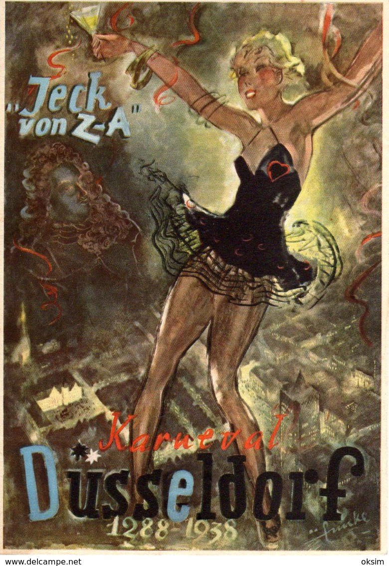 DUSSELDORF, KARNEVAL, 1937, DIM. 15X21 CM - Pubblicitari