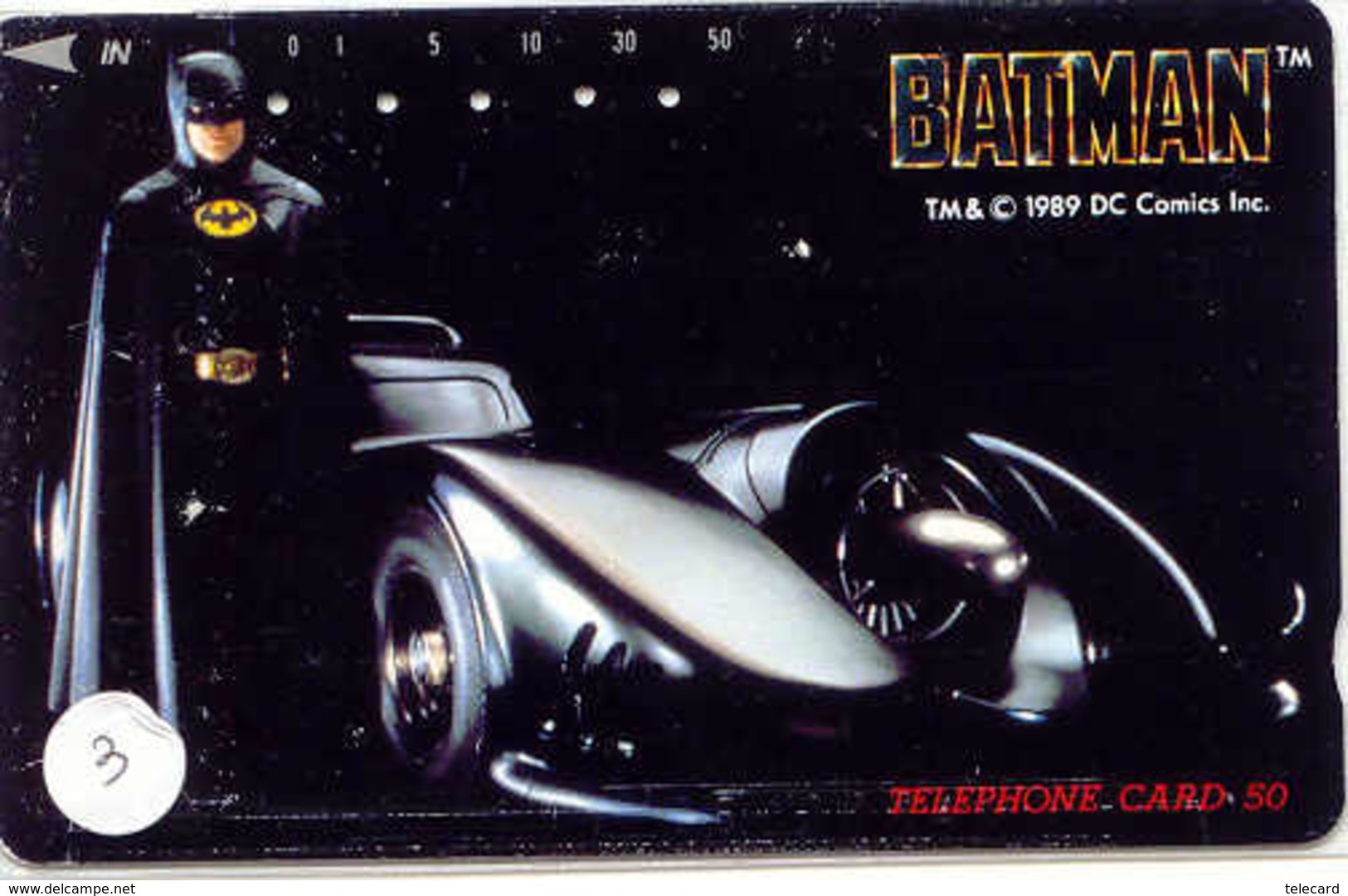 Télécarte * (3) BATMAN  * Movie FILM- Cinema - Comics - Phonecard - BD