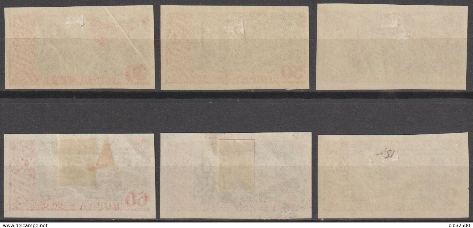 1947:-:30° Anniversaire De La Révolution D'Octobre - Série Complète - 6 Timbres Neufs * - Non Dentelés - - Unused Stamps