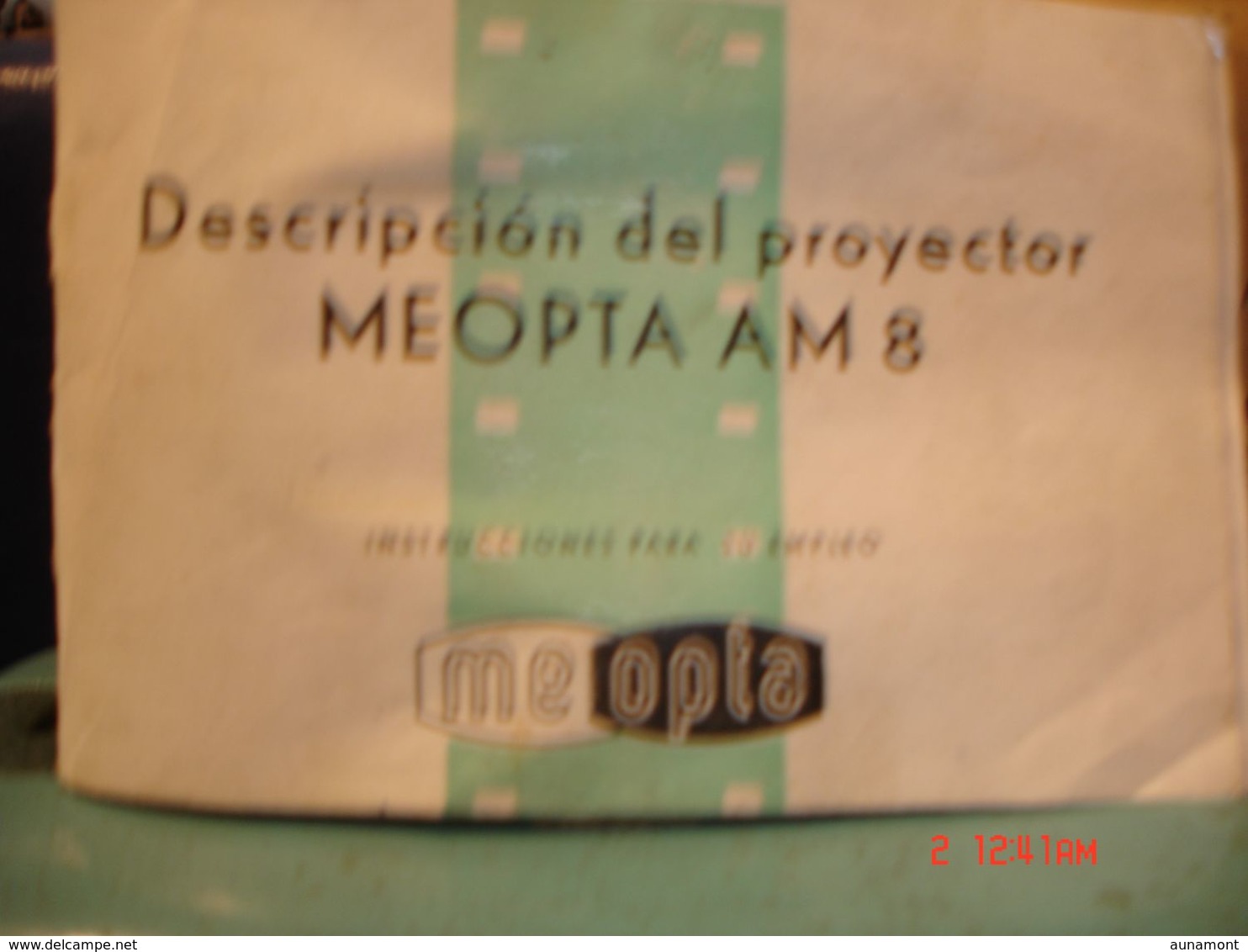 Proyector Vintage,  NEOPTA  AMO CSN 198601  8mm, Cables Conexion--Con Su Caja Y Instrucciones - Projecteurs De Films