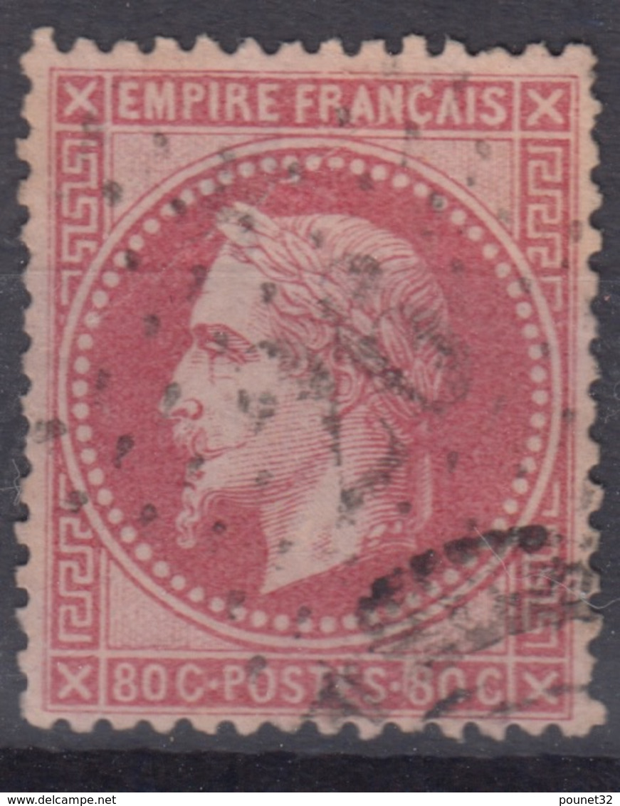 FRANCE : EMPIRE LAURE 80c ROSE N° 32 OBLITERATION ETOILE DE PARIS N° 26 - 1863-1870 Napoléon III Lauré