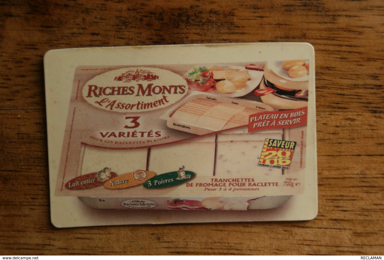 1 MAGNETS FROMAGE RACLETTE RICHES MONTS MAGNET - Publicitaires