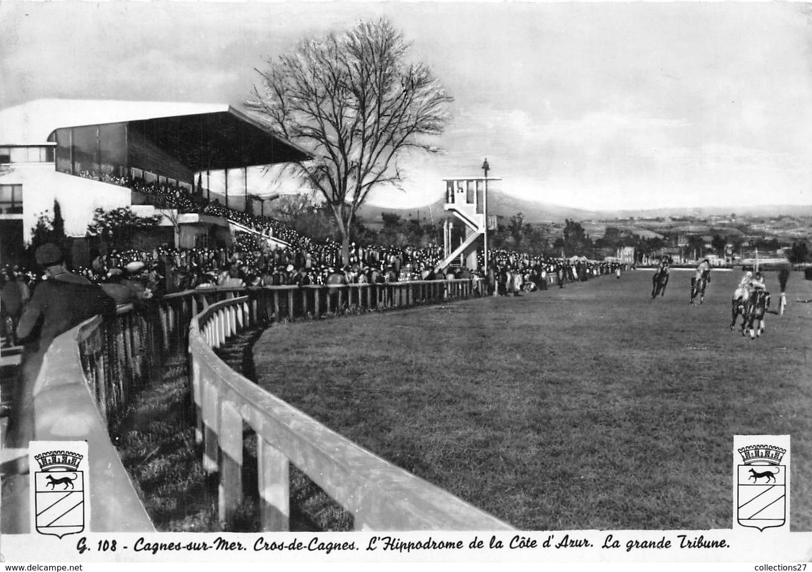 06-CAGNES-SUR-MER- CROS-DE-CAGNES- L'IHIPPODROME DE LA CÔTE D'AZUR , LA GRANDE TRIBUNE - Cagnes-sur-Mer