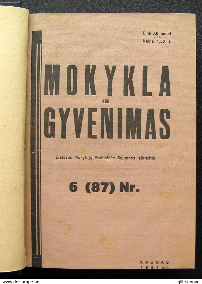 Lithuanian Magazines – Mokykla Ir Gyvenimas, Darbo Visuomenė, Mokykla Ir Visuomenė 1931-1938 - Magazines