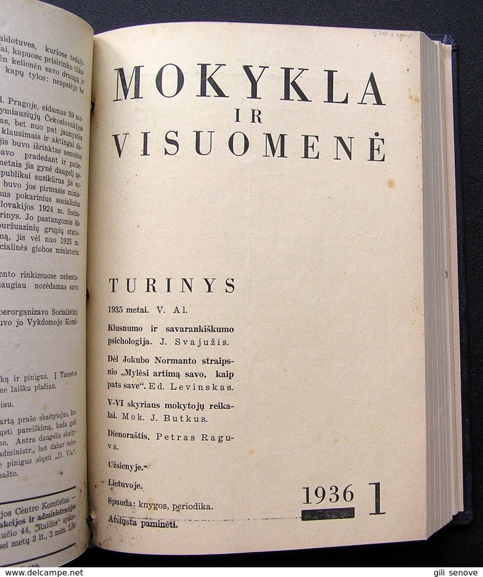 Lithuanian Magazines – Mokykla ir gyvenimas, Darbo visuomenė, Mokykla ir visuomenė 1931-1938
