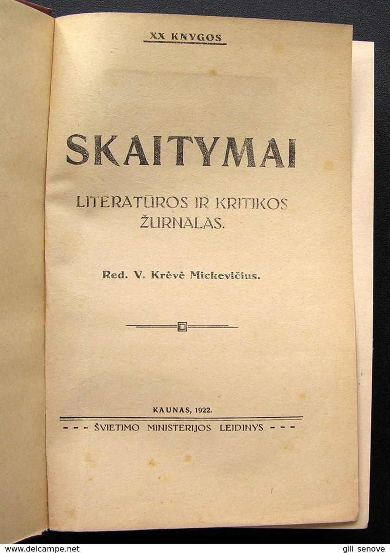 Lithuanian Magazines – Skaitymai, Židinys, Aušrinė, Daigai 1922-1931 - Revues & Journaux