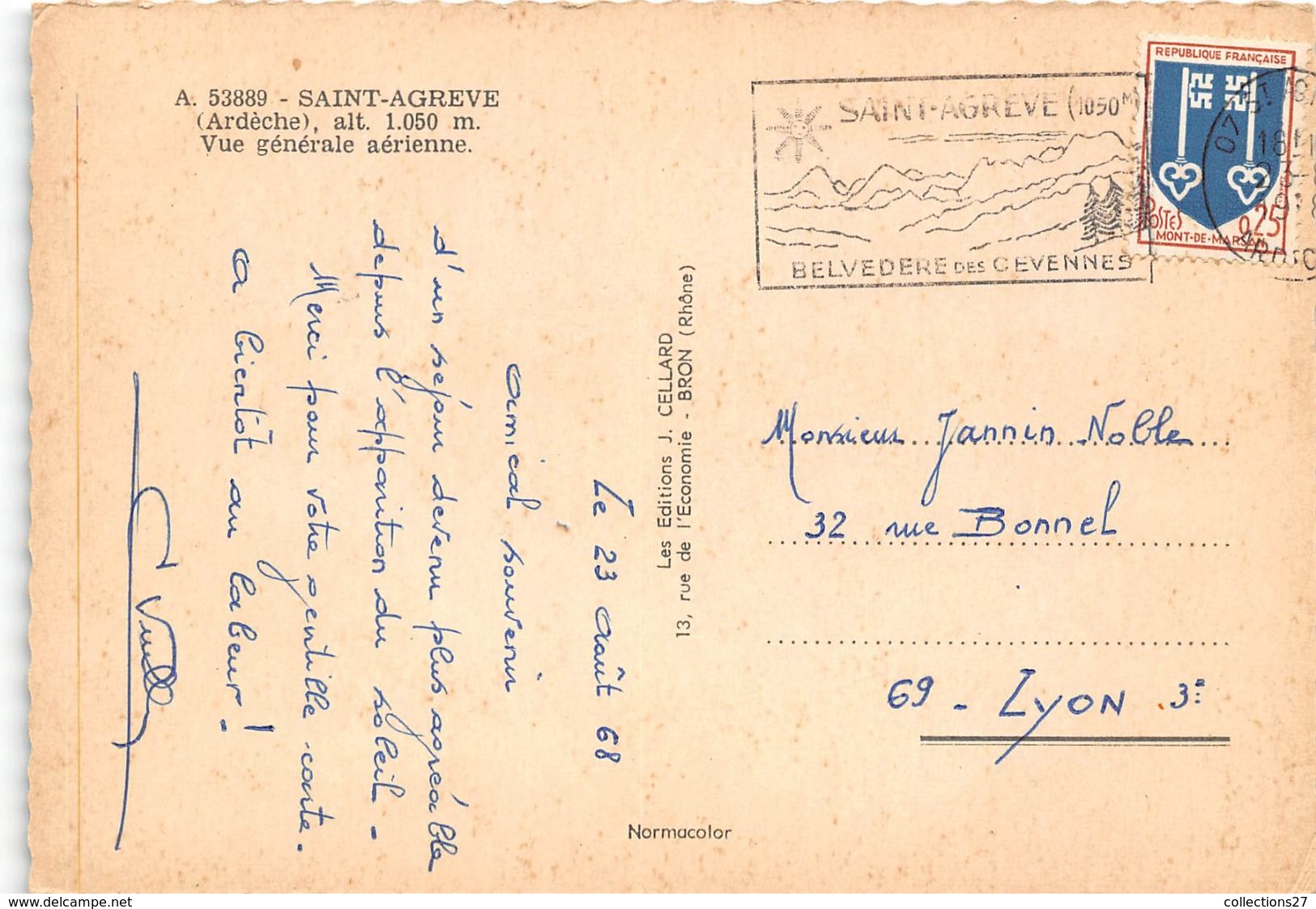 07-SAINT-AGREVE- VUE GENERALE AEREINNE - Saint Agrève