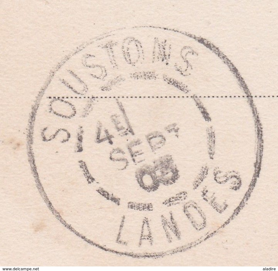 1903 - CP De Diego Suarez, Madagascar Vers Soustons, Landes - 10 C  Sage - Vue Rade D'Antsirane - Brieven En Documenten