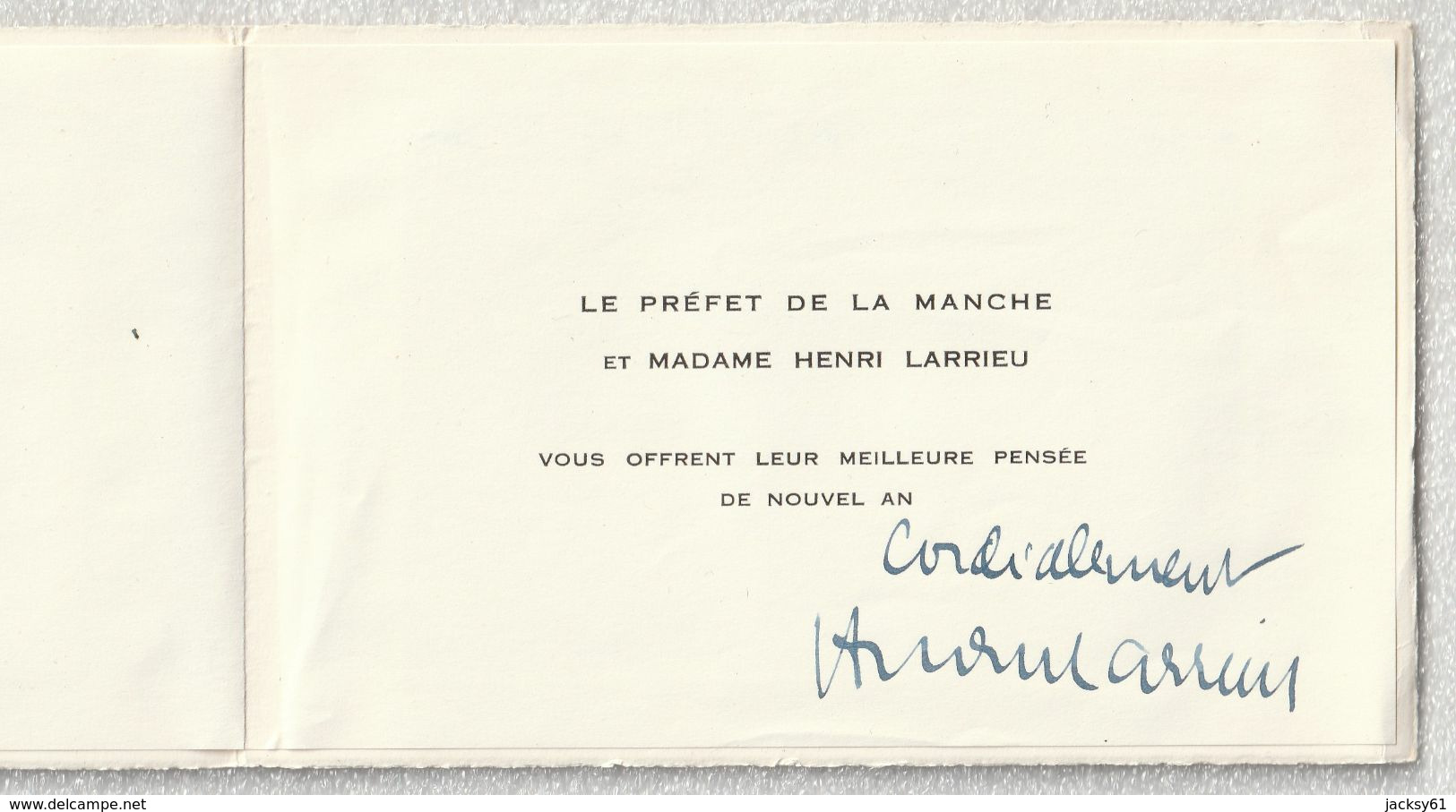 50 - Hotel Du Préfet - Nouvel An Le Préfet De La Manche Et Madame Henri Larrieu - Other & Unclassified