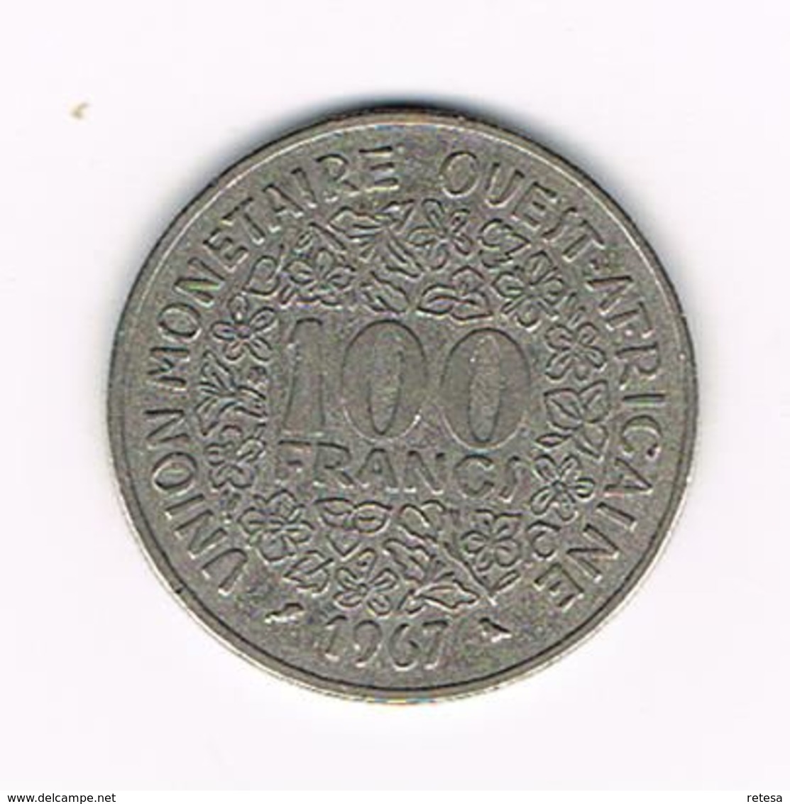 &  WEST AFRICAN STATES  100 FRANCS  1967 - Centraal-Afrikaanse Republiek