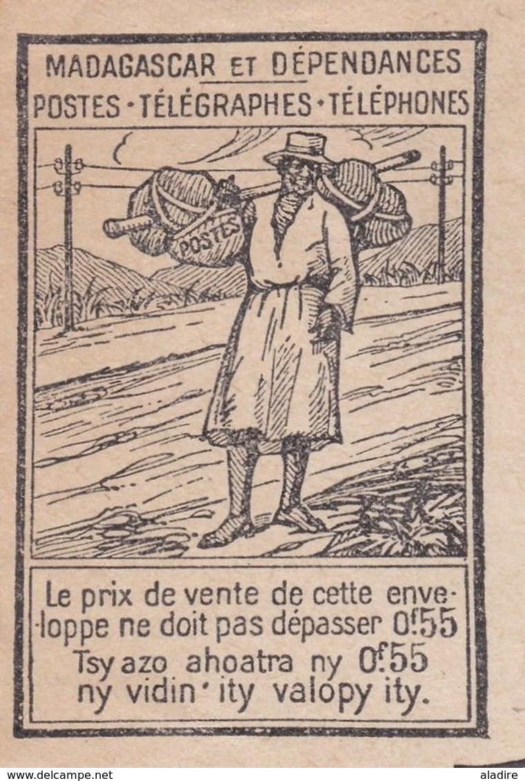 1930 - Enveloppe Entier Postal 50 C Illustré Scellée De Tananarive Vers Paris - Cad Arrivée - Covers & Documents