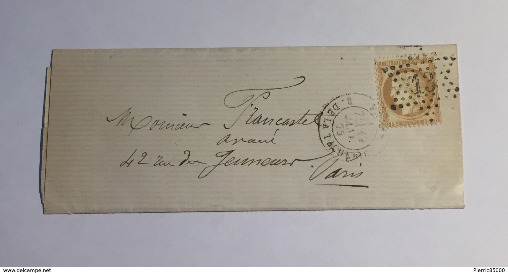 Lettre Affranchie à 15c En étoile De Paris N°13 sur N°55 - 1849-1876: Periodo Clásico