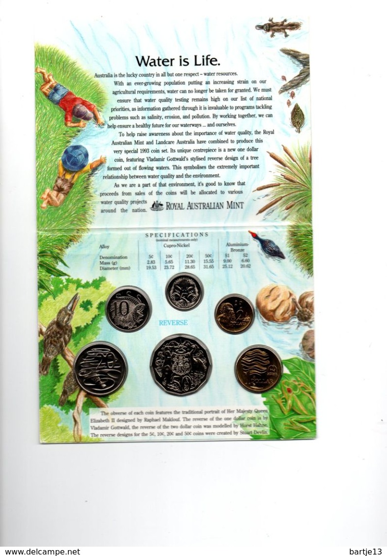 AUSTRALIE 1993 MINTSET UNCIRCULATED COIN COLLECTION - Zonder Classificatie