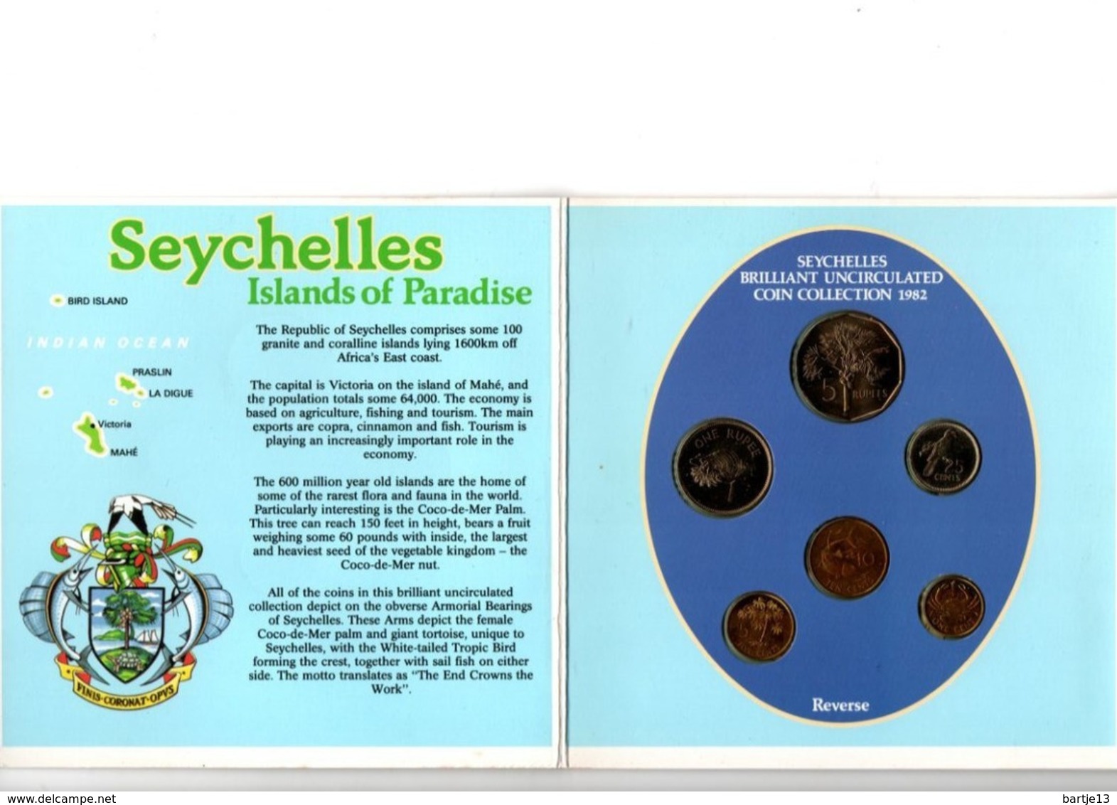 SEYCHELLES MUNTSET 1982 UNCIRCULATED COIN COLLECTION - Seychellen