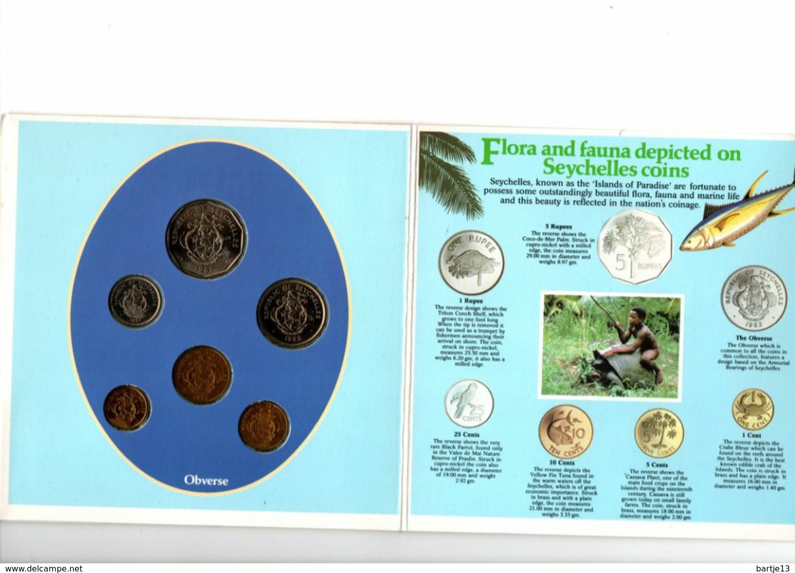SEYCHELLES MUNTSET 1982 UNCIRCULATED COIN COLLECTION - Seychellen