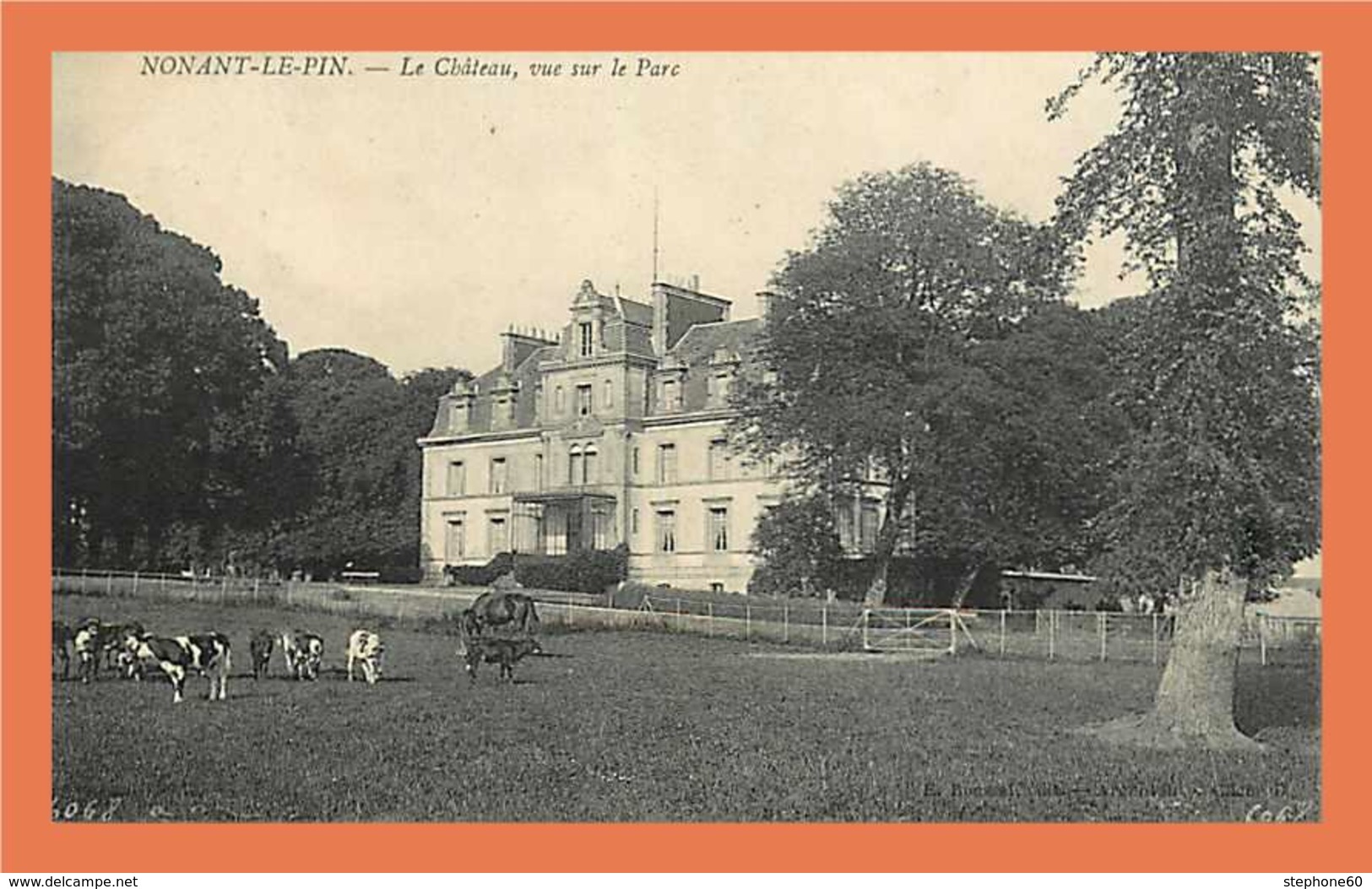 A139 / 609 61 - NONANT LE PIN - Le Château Vue Sur Le Parc ( Vache ) - Autres & Non Classés