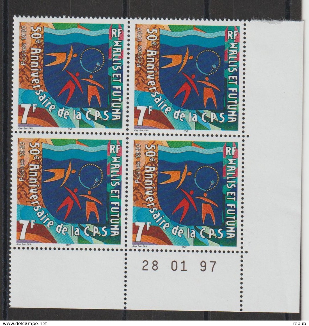 Wallis 1997 Coin Daté CPS 497 ** MNH - Unused Stamps