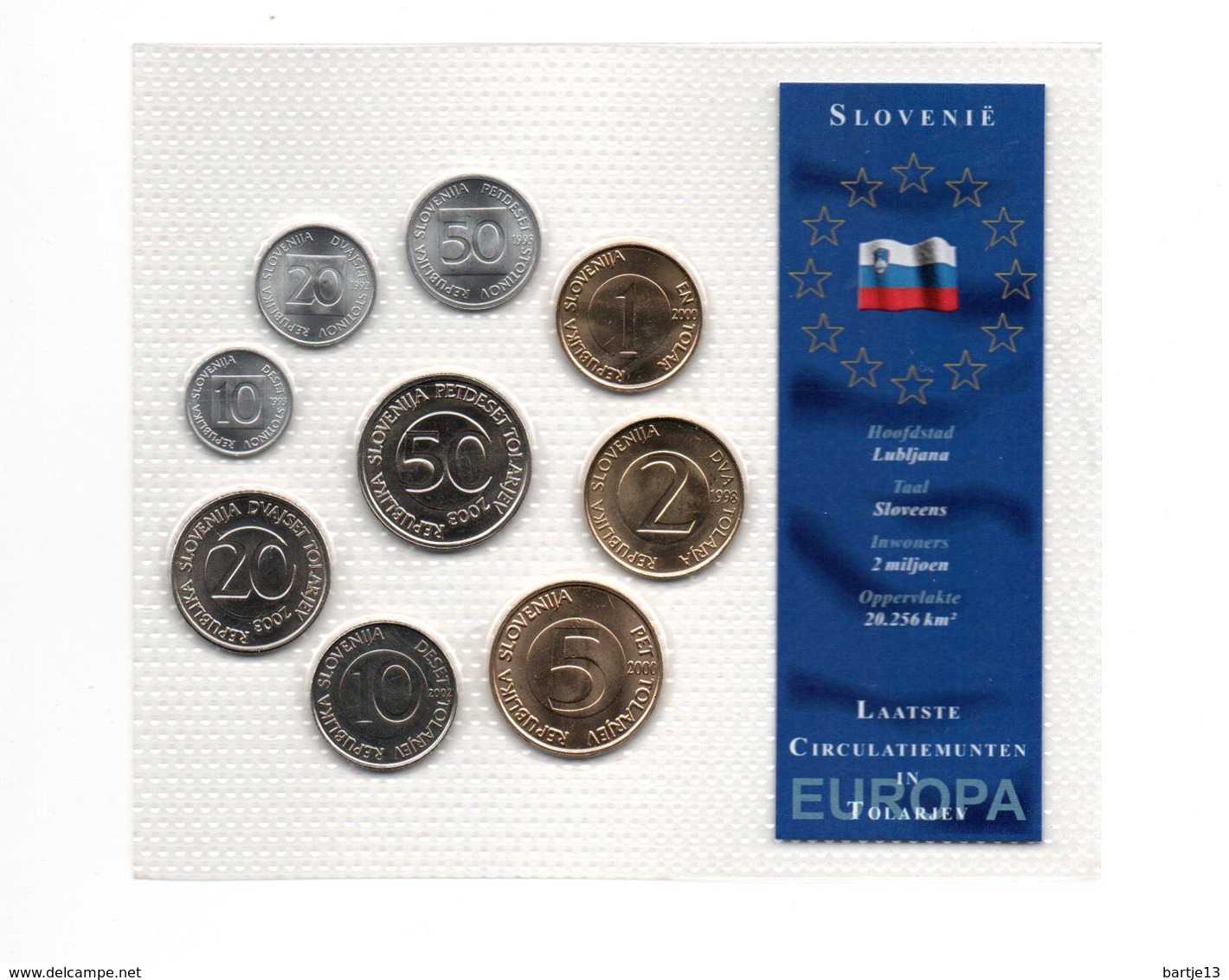 SLOVENIE COINSET 9 PCS. DIFFERENT TYPES - YEARS 1992/2003 - Slovenië