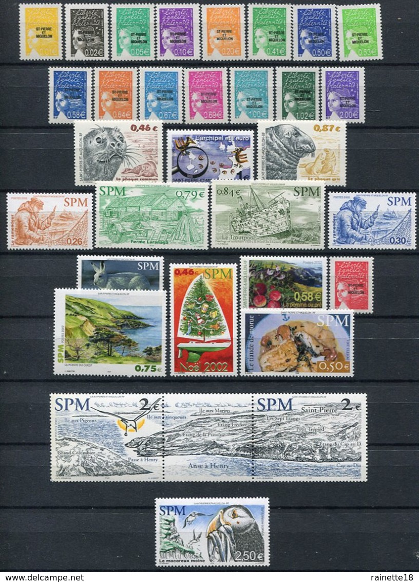 Saint Pierre Et Miquelon   Année 2002 **   Poste Et PA - Années Complètes