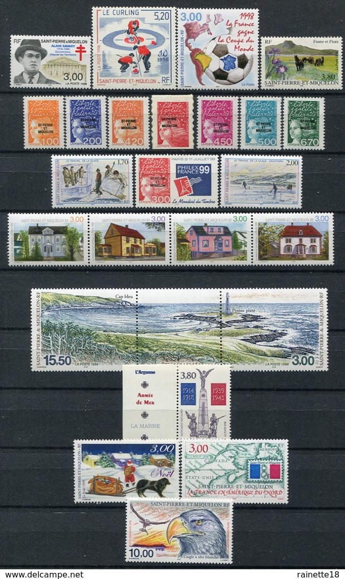 Saint Pierre Et Miquelon   Année 1998  **   Poste  Et  PA - Années Complètes