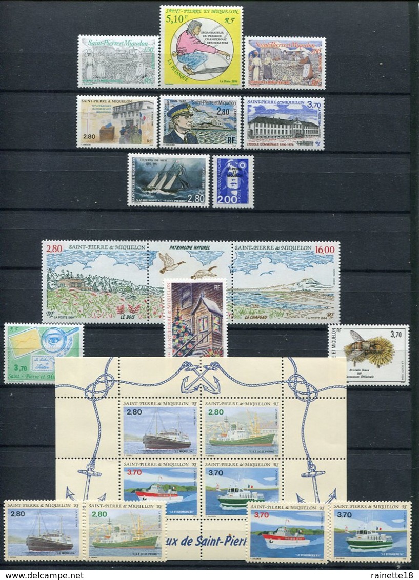 Saint Pierre Et Miquelon  Année 1994 ** Poste Et Bloc - Années Complètes