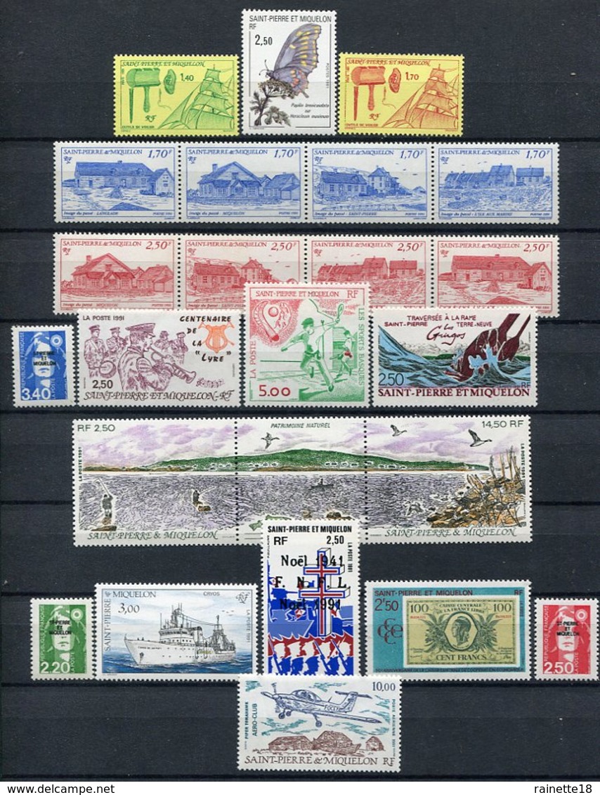 Saint Pierre Et Miquelon       Année 1991 ** Poste Et  PA - Full Years