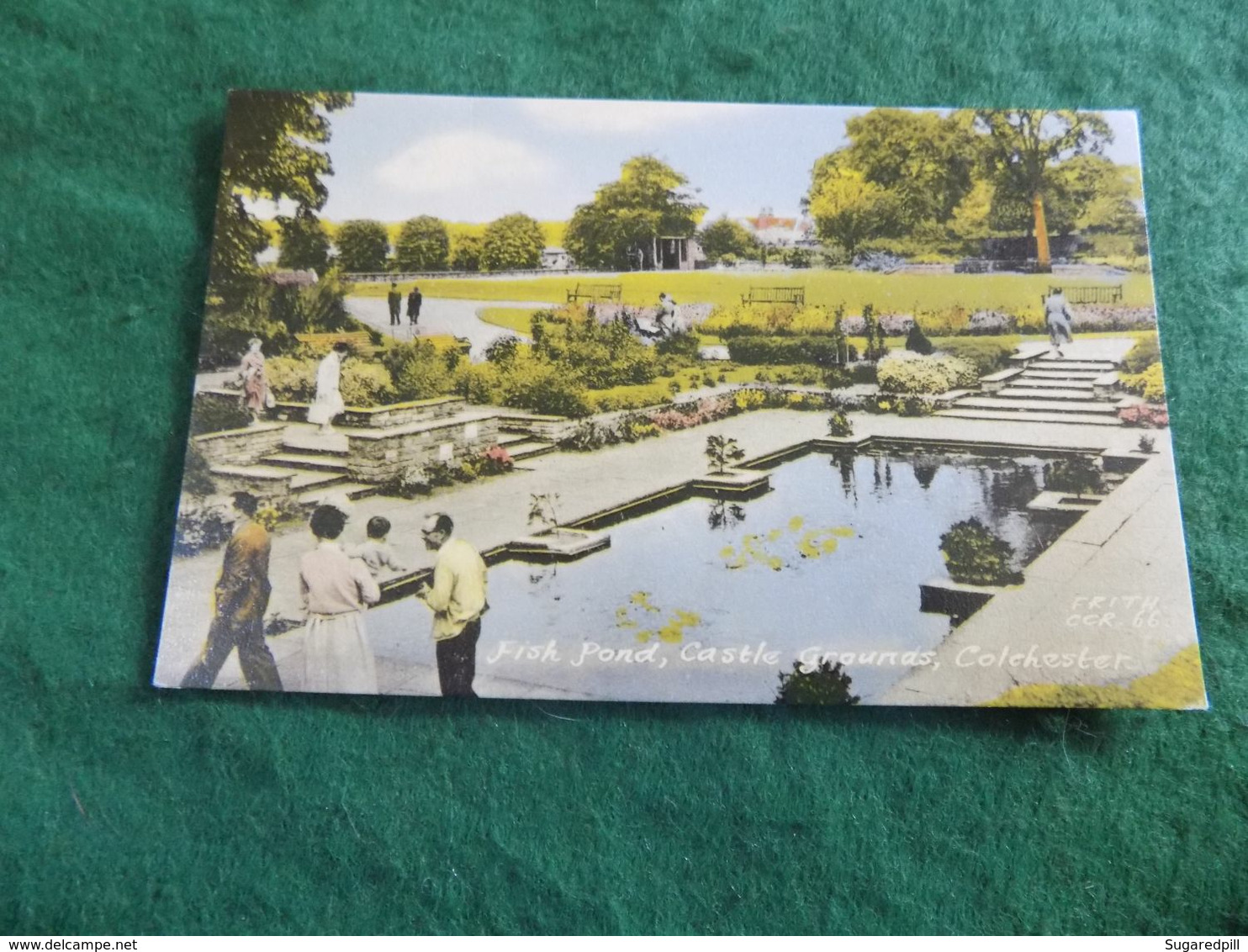 VINTAGE UK ENGLAND ESSEX: COLCHESTER Fish Pond Castle Ground Tint Frith - Colchester