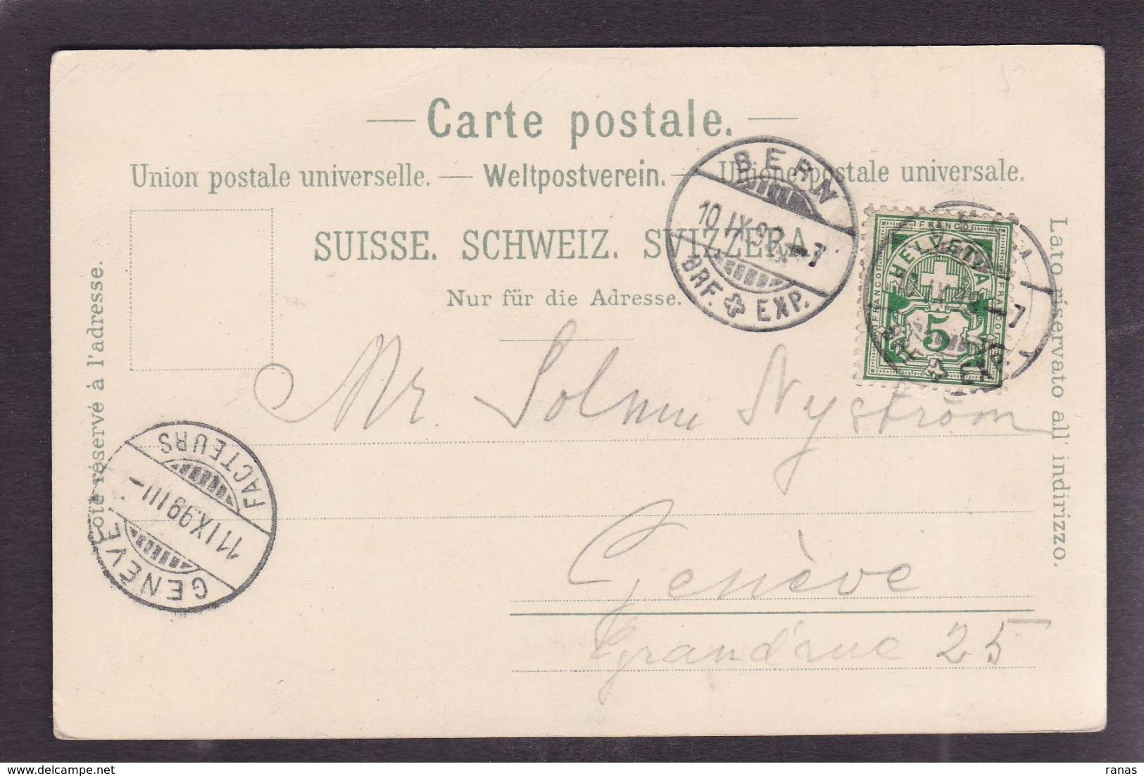 CPA Suisse Helvétia Schweiz Svizzera Circulé Litho Gruss Canton De Fribourg Voir Scan Du Dos 1898 - Fribourg