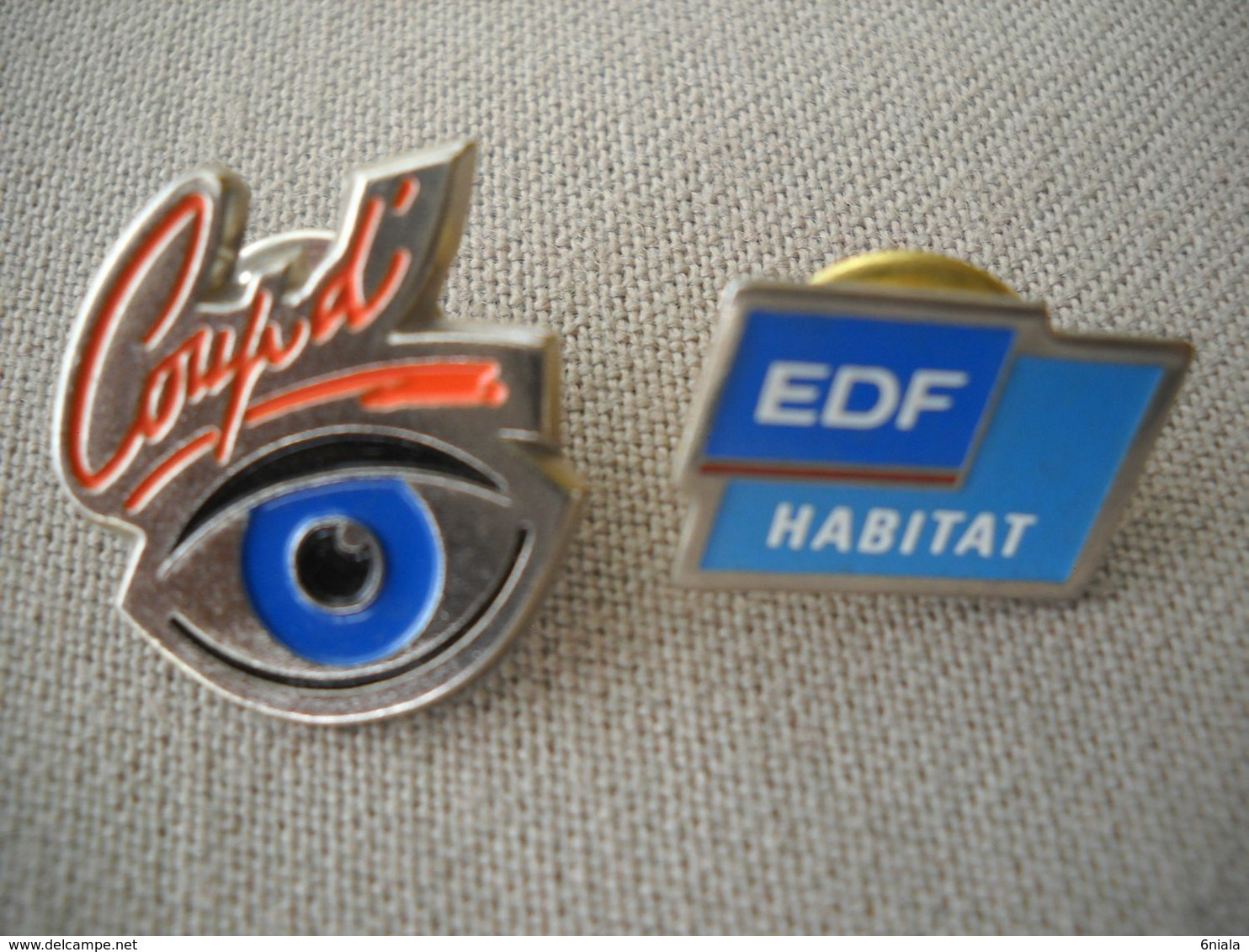 1845 Pin's Pins   2 Pins EDF GDF Habitat Et COUP D' OEIL - EDF GDF