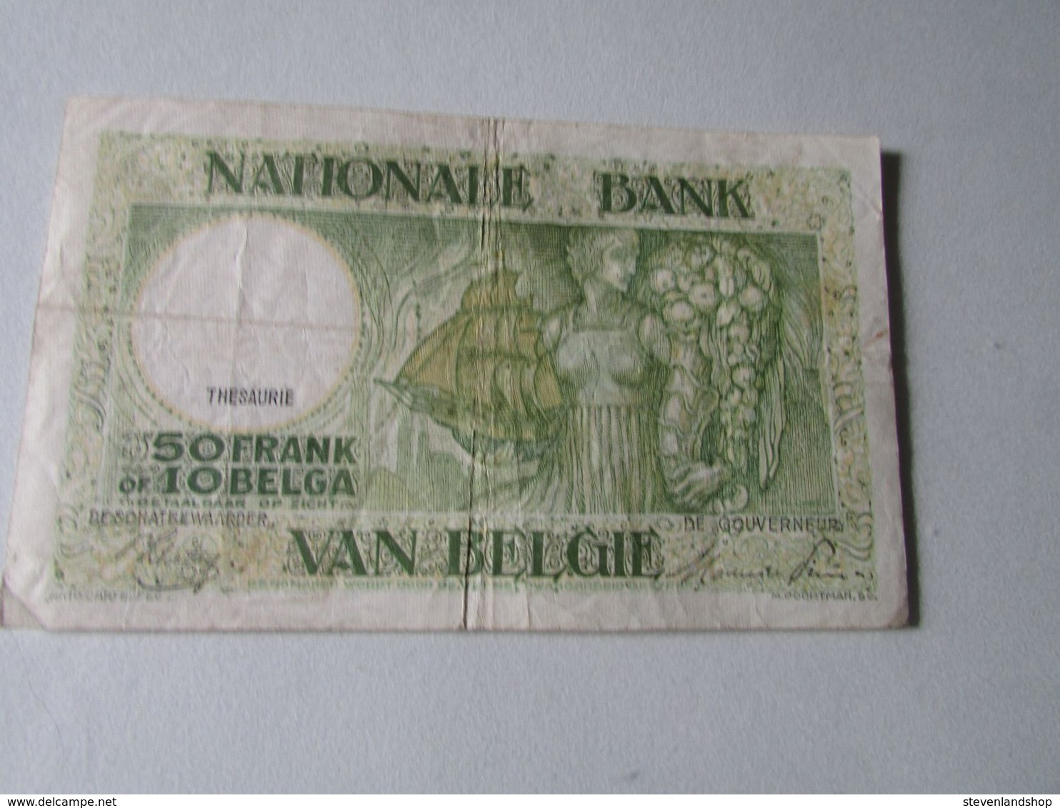 1944 ;  50 Frank Of 10 Belga - 50 Francs