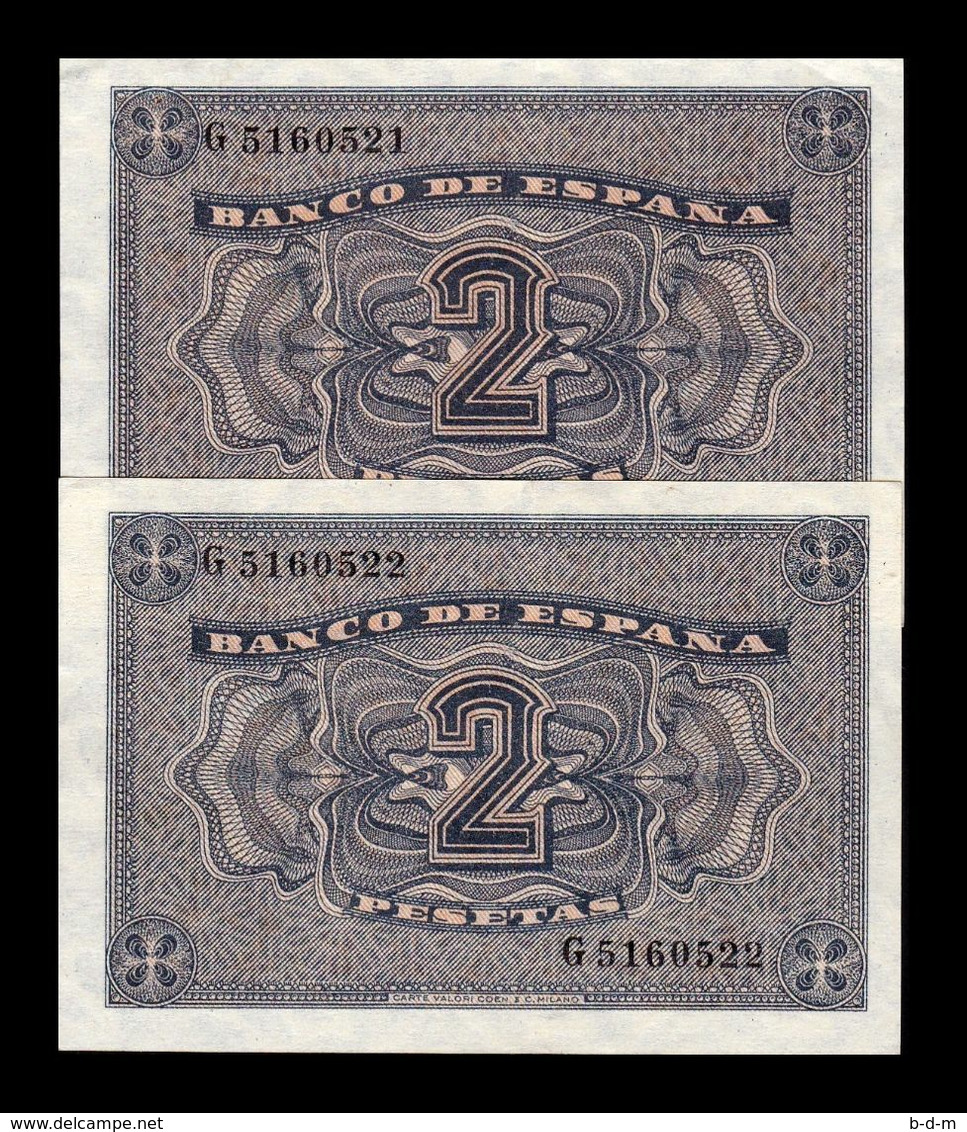 España Spain Pareja 2 Pesetas Cathedral Of Burgos 1938 Pick 109 Serie G EBC XF - 1-2 Pesetas