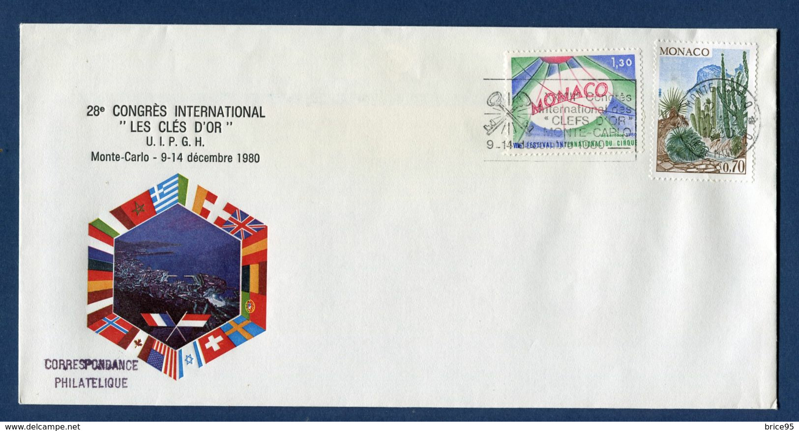 Monaco - Premier Jour - FDC - 28 ème Congrès International - Les Clés D'Or - 1980 - FDC