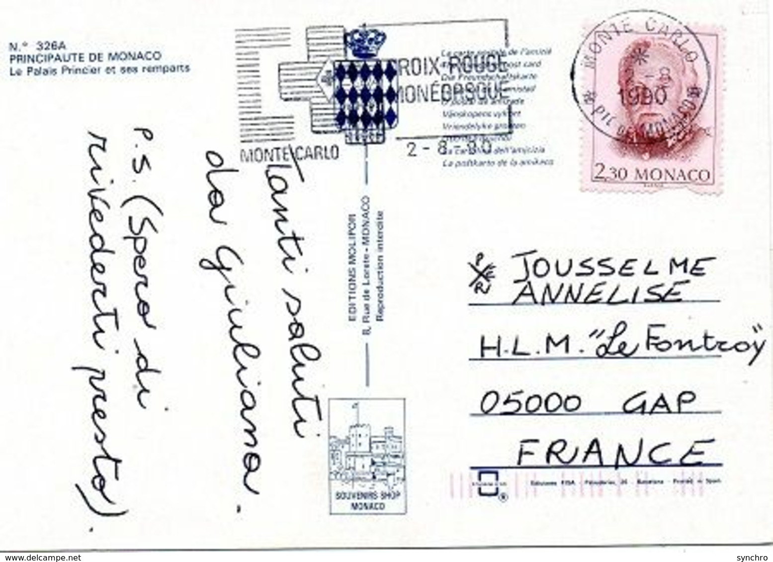Croix -Rouge  Monégasque 1990 - Frankeermachines (EMA)