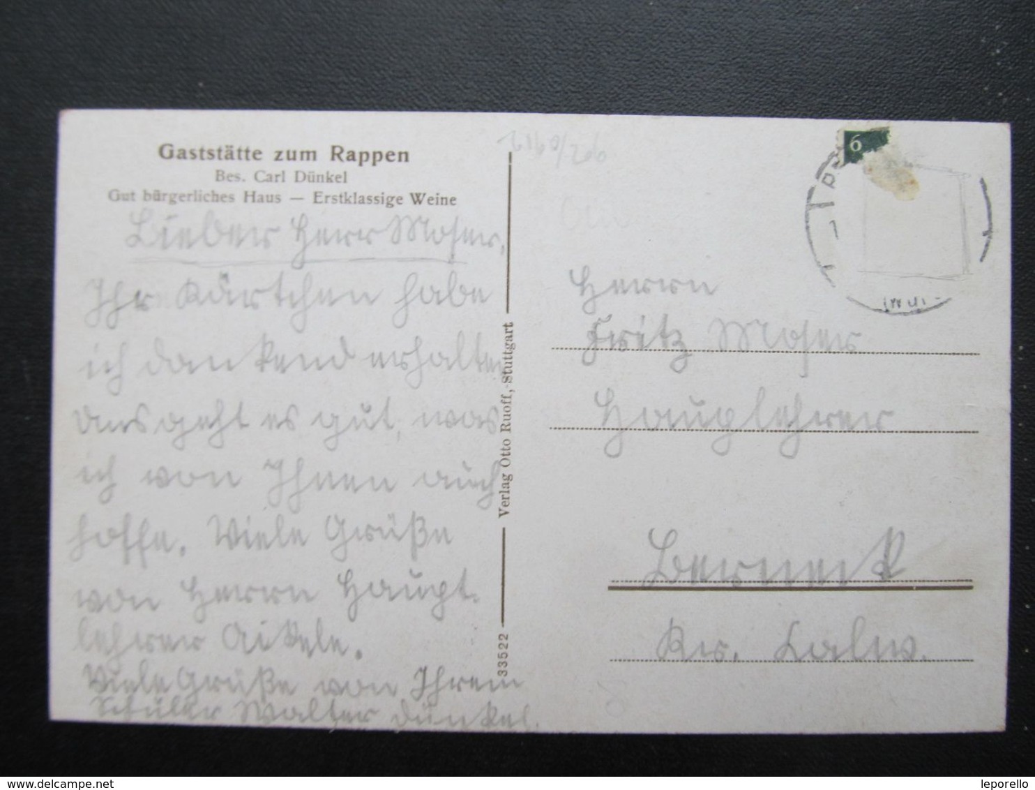 AK RENNINGEN B. Böblingen Gaststätte Zum Rappen Ca.1940 //  D*45106 - Boeblingen