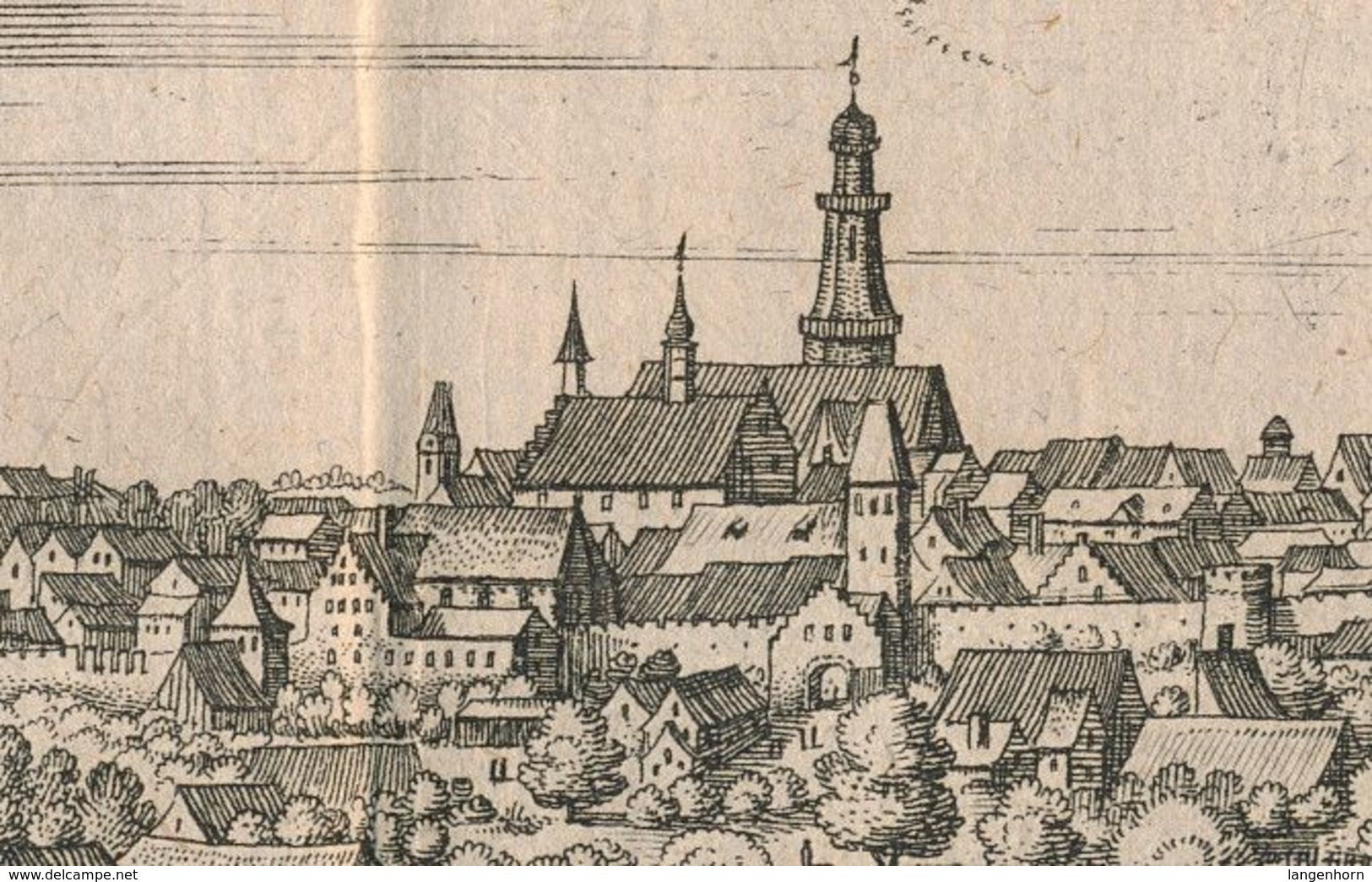 Großenhain - Original Kupferstich (Merian) ~ Um 1650 - Grossenhain