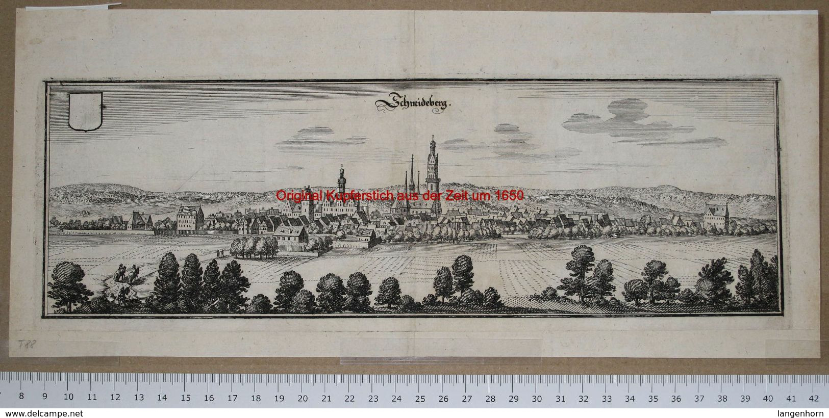 Bad Schmiedeberg - Original Kupferstich (Merian) ~ Um 1650 - Bad Schmiedeberg