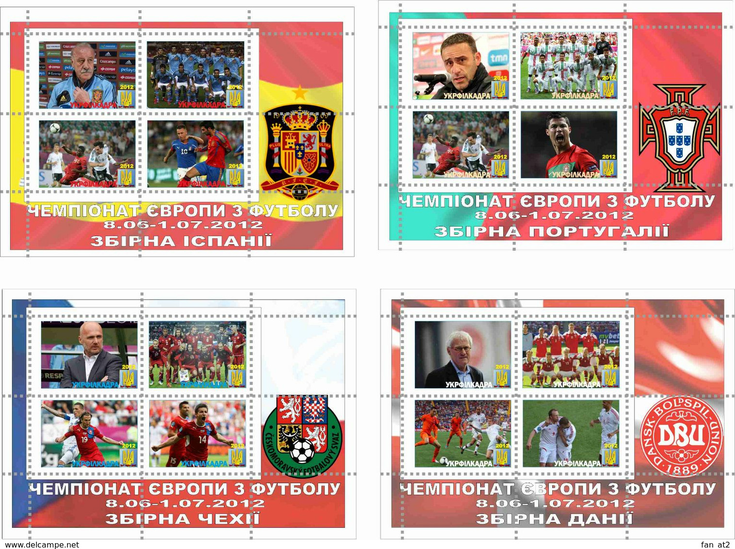 UKRAINE / Private Issue / Vignettes / POLAND. Football Soccer. UEFA. EURO 2012. National Teams. 2012 - Fußball-Europameisterschaft (UEFA)