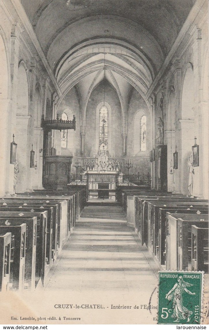 89 - CRUZY LE CHATEL - Intérieur De L' Eglise - Cruzy Le Chatel