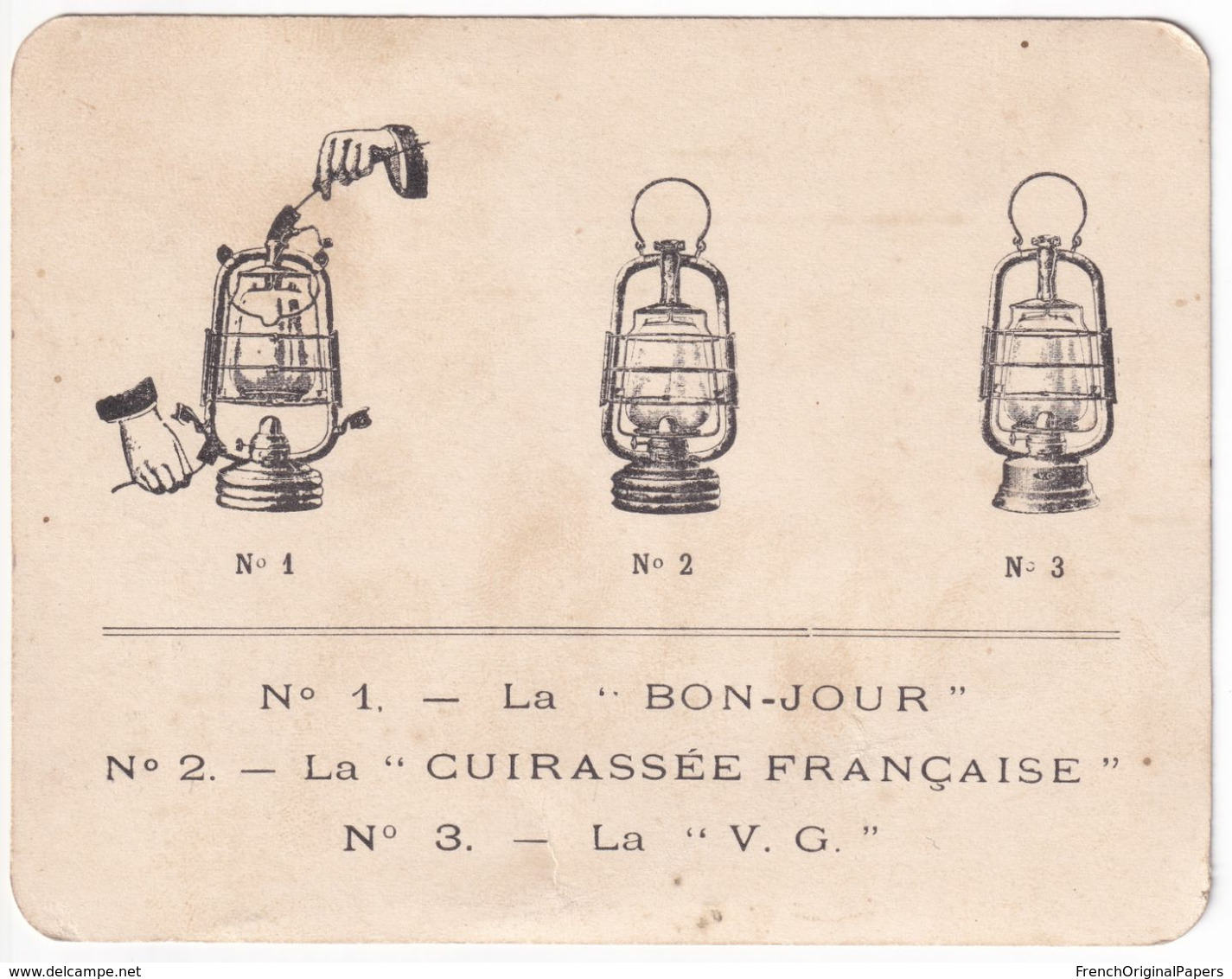 Rare Chromo Art Nouveau Foire De Lyon Ticket Billet D'entrée Valentini Genin Voir Verso Lampe Lanterne Jugendstil A39-23 - Louit