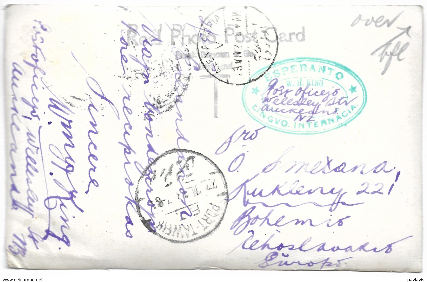 New Zealand – F. J. Denton Wanganui – Esperanto – A Stamp Auckland – Year 1923 - Oceania
